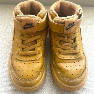 Nike high tops. Dark Mustard. Size 9.5; UK 8.5